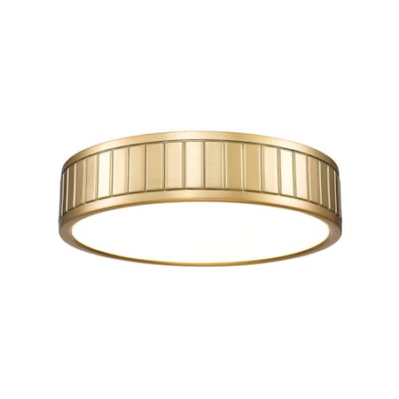Z-Lite Madison Flush Mount, 1-Light, 12.5 In.W x 3 In.H, Modern Gold/Frosted 1005F12-MGLD-LED